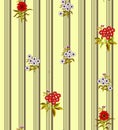 Seamless simples Stripes Tropical floral pattern, fabric textile printing, wallpapers, gift wrap. Royalty Free Stock Photo