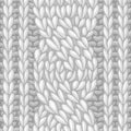 Seamless six-stitch cable stitch. Royalty Free Stock Photo