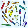 Seamless sketch of education doddle elements on Royalty Free Stock Photo