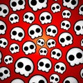 Seamless skull emo design