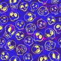 Seamless skull pattern for Halloween. Holidays wallpaper