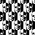 Seamless Skull and Stripe Pattern