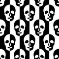 Seamless Skull and Stripe Pattern