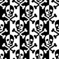 Seamless Skull and Stripe Pattern