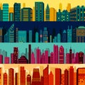 Seamless skyscraper building pattern Royalty Free Stock Photo