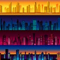 Seamless skyscraper building pattern