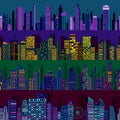 Seamless skyscraper building pattern Royalty Free Stock Photo