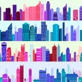 Seamless skyscraper building pattern