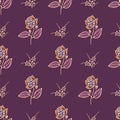 Seamless small vintage rose flower pattern