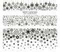 Seamless snowflake border set, Christmas design