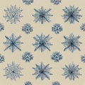Seamless Snowflake Pattern Design
