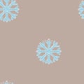 Seamless snowflake pattern.