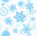 Seamless snowflakes background