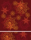 Seamless snowflakes background