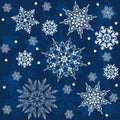 Seamless snowflakes background