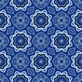 Seamless snowflakes openwork pattern. Fabulous fractal background with circle ornament. Mary Christmas and Happy New Year theme