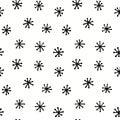 Seamless snowflakes pattern Royalty Free Stock Photo