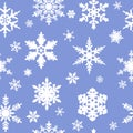 Seamless snowflakes pattern