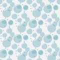 Seamless soap bubbles pattern. Vector background. Cleaning or bodycare wallpaper