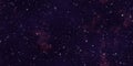 Seamless space tileable background with stars and purple pink and blue nebula. Royalty Free Stock Photo