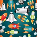 Seamless spaceship pattern