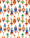 Seamless spaceship pattern