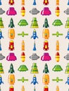 Seamless spaceship pattern