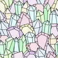 Seamless sparkly pattern with abstract colorful diamonds. Print for textile, wallpaper, covers, surface. For fashion fabric. Retro