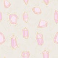 Seamless sparkly pattern with abstract pink diamonds. Print for textile, wallpaper, covers, surface. For fashion fabric. Retro