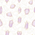 Seamless sparkly pattern with abstract purple diamonds. Print for textile, wallpaper, covers, surface. For fashion fabric. Retro