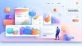Seamless Spectrum: Vector UX Landing Delight. AI generate