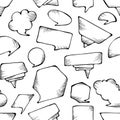 Seamless speech bubbles pattern. Royalty Free Stock Photo