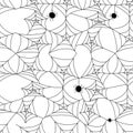 Seamless spider web icons pattern on white background Royalty Free Stock Photo
