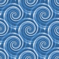 Seamless spiral pattern background in blue Royalty Free Stock Photo