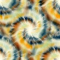 Seamless spiral tie dye pattern for surface design print