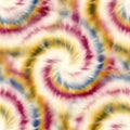 Seamless spiral tie dye pattern for surface design print