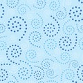 Seamless Spirals Dots Light Blue Background Abstract Pattern 1 Royalty Free Stock Photo