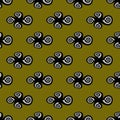 Seamless spirals pattern brown gray gold Royalty Free Stock Photo