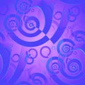 Seamless spirals pattern violet purple azure blue shiny Royalty Free Stock Photo