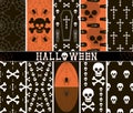 10 seamless spooky Halloween patterns