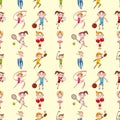 Seamless sport player pattern