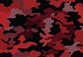 Seamless Spotted Camouflage abstract pattern, Military dot Camouflage repeat pattern design for Army background, printing clothes