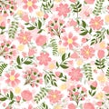 Seamless spring floral background