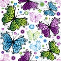 Seamless spring floral pattern Royalty Free Stock Photo