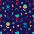 Seamless Spring Floral Pattern. Pastel Colors. Royalty Free Stock Photo