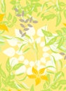 Seamless spring flower illustration