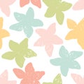 Seamless Spring Flower Pastel Hand drawn Vector Illustration