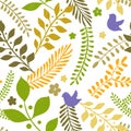 Seamless spring pattern with floral elements Royalty Free Stock Photo