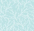 Seamless spring pattern with plants