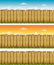 Seamless Spring Or Summer Wood Fence